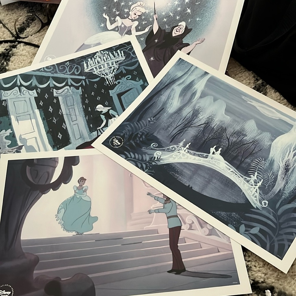 Disney Cinderella  lithographs set